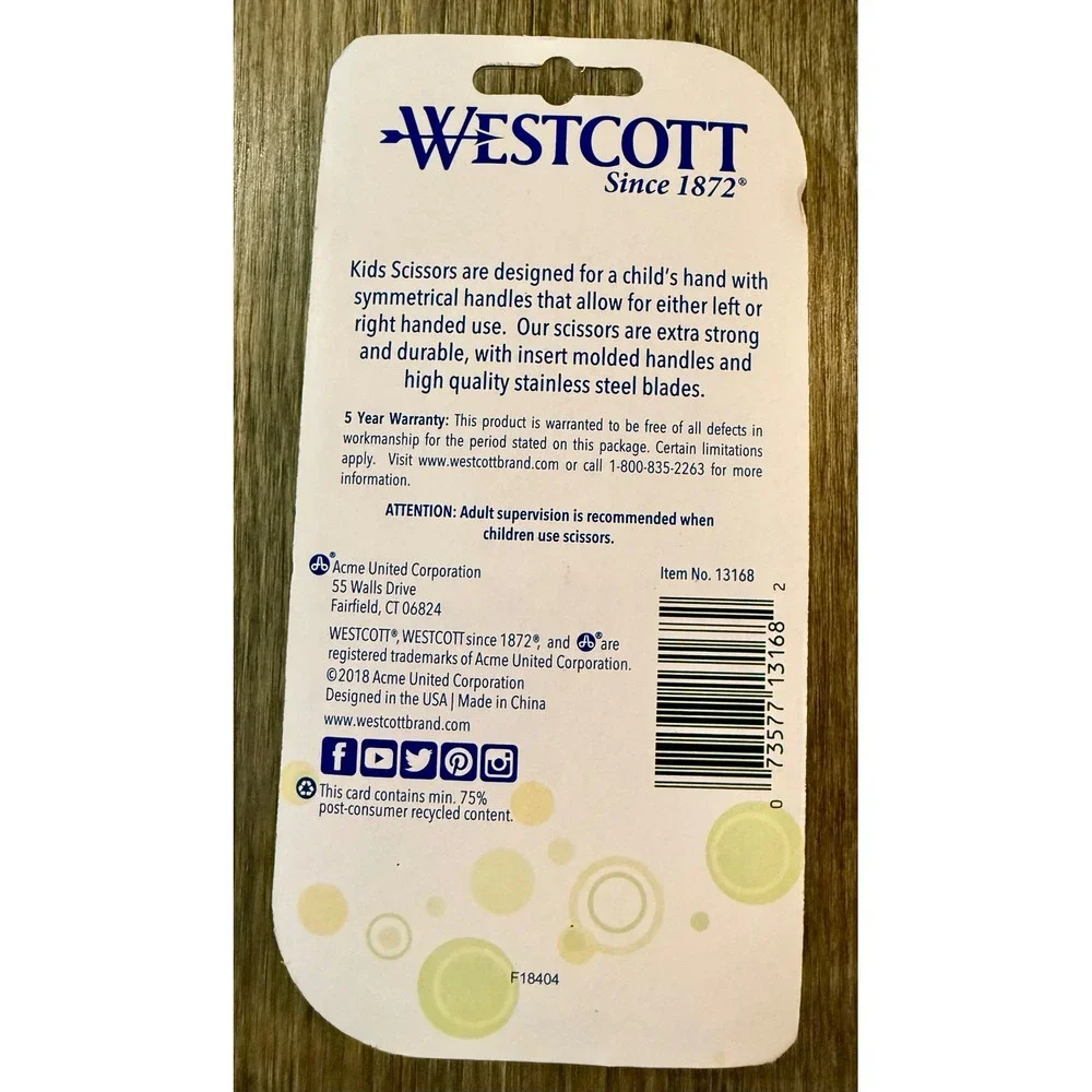 Westcott Kids Scissors 2 Pack Blue Green New Blunt Tip Ambidextrous 13168